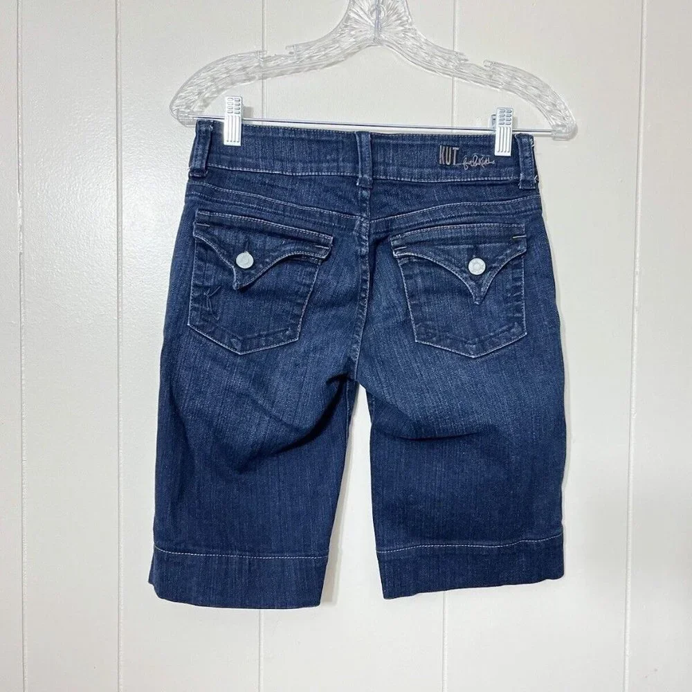 Kut From the Kloth Bermuda Jeans Shorts Size 2 - Picture 3 of 6
